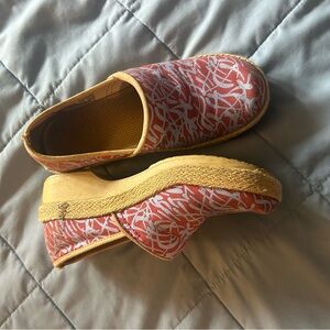 Dansko Red and White Espadrilles
